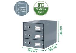 Ladenkast Leitz WOW Click & Store 4 laden zwart