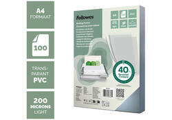 Voorblad Fellowes A4 PVC 200micron 100stuks