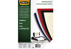 Voorblad Fellowes A4 Chromolux 250gr zwart 100stuks