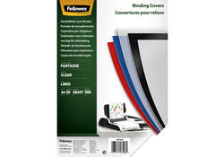 Voorblad Fellowes A4 PP 500micron transparant lijnen 50stuks