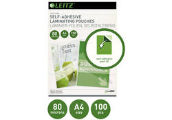Lamineerhoes Leitz iLAM A4 zelfklevend 2x80micron EVA 100 stuks