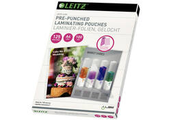 Lamineerhoes Leitz iLAM A4 met perforatieband 2x125micron EVA 100 stuks