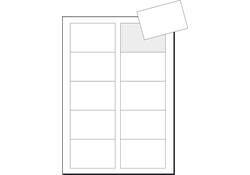 Visitekaart Sigel 85x55mm blanco 190gr afgeronde hoeken wit 100 stuks