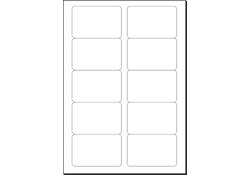Visitekaart Sigel 85x55mm blanco 225gr ronde hoeken wit 100 stuks