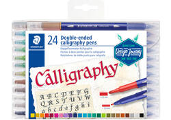 Kalligrafiepen Staedtler duo punt 2.0 en 3.5mm ass