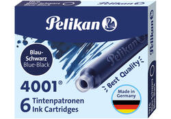 Inktpatroon Pelikan 4001 blauw/zwart