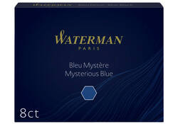 Inktpatroon Waterman nr 23 lang blauwzwart pak à 8 stuks