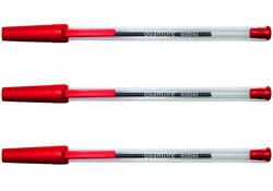 Balpen Quantore Stick rood medium