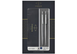 Balpen en vulpotlood Parker Jotter stainless steel CT medium