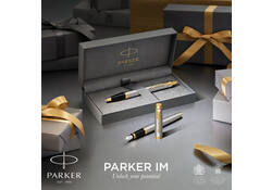 Balpen en Rollerpen Parker IM brushed metal GT medium