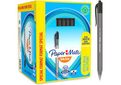 Balpen Paper Mate Inkjoy 100RT medium zwart valuepack 80+20 gratis
