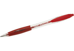 Balpen Bic Atlantis classic grip clic medium rood