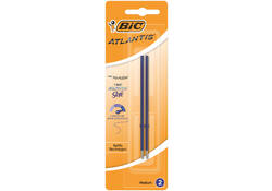 Balpenvulling Bic voor diverse balpennen medium blauw blister à 2 stuks