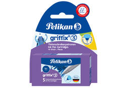 Balpenvulling Griffix blister 2X5stuks blauw