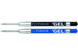 Gelschrijvervulling Parker Quink medium zwart blister à 1 stuk