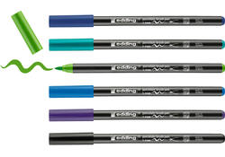 Brushpen edding 4200 porselein koele kleuren etui à 6 stuks