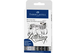 Tekenstift Faber-Castell Pitt Artist handlettering startset etui à 8 stuks