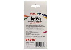 Brushpen Pentel SES15C Sign Artist standaardkleuren assorti doos à 12 stuks