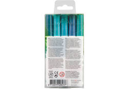 Brushpen Talens Ecoline set-groenblauw blister à 5 stuks ass