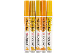 Brushpen Talens Ecoline set-aarde blister à 5 stuks ass