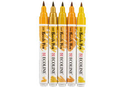 Brushpen Talens Ecoline set-aarde blister à 5 stuks ass