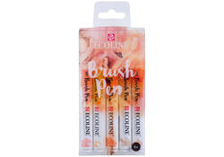 Brushpen Talens Ecoline set-beigeroze blister à 5 stuks ass