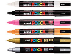 Verfstift Posca PC5M medium zilver