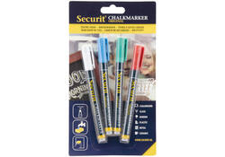 Krijtstift Securit SMA-100 rond ass 1-2mm blister à 4st