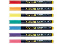 Krijtstift Securit SMA-100 rond ass 1-2mm blister à 7st