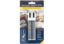 Krijtstift Securit SMA-510 schuin wit 2-6mm blister à 2st