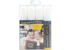 Krijtstift Securit SMA-720 blok wit 7-15mm blister à 4st