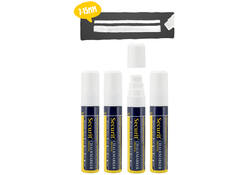 Krijtstift Securit SMA-720 blok wit 7-15mm blister à 4st