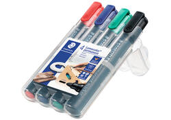 Viltstift Staedtler 352 rond assorti 2mm set à 4 stuks assorti
