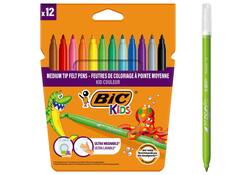 Kleurstiften BicKids kid couleur medium assorti etui à 12 stuks