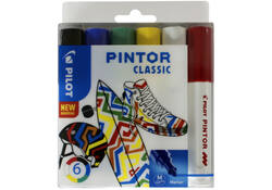 Verfstift Pilot Pintor classic medium assorti etui à 6 stuks