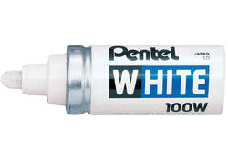 Viltstift Pentel 100W rond 4mm wit