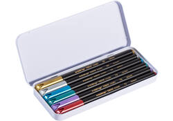Fineliner edding 1200 053 054 072 073 074 078 fijn metallic assorti blik à 6 stuks
