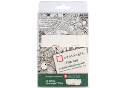 Sakura Zentangle tiles 20 delig wit