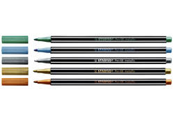 Viltstift STABILO Pen 68/805 medium metallic zilver