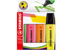 Markeerstift STABILO BOSS Original 70/4 assorti etui à 4 stuks