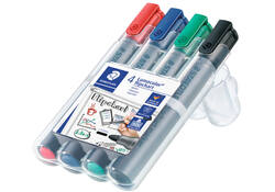 Viltstift Staedtler 356 voor flipover rond 2mm 4 stuks assor