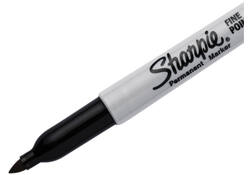 Viltstift Sharpie rond fijn zwart blister à 2 stuks