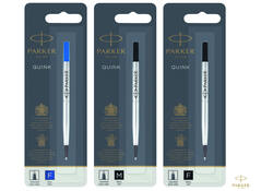 Rollerpenvulling Parker Quink medium blauw blister à 1 stuk