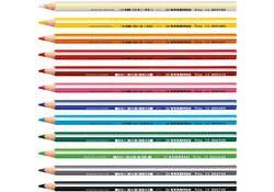 Kleurpotloden STABILO 203 Trio dik assorti kartonnen etui à 12 stuks