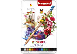 Kleurpotloden Bruynzeel Expression colour blik à 12 stuks assorti