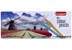 Kleurpotloden Bruynzeel Holland blik à 45 stuks assorti