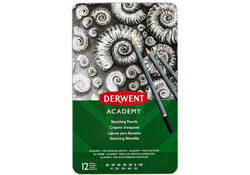 Potlood Derwent Academy 6B5H assorti hardheden blik à 12 stuks