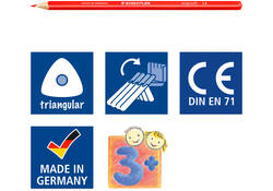 Kleurpotloden Staedtler Ergosoft driekantig 12stuks assorti