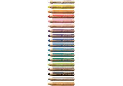 Kleurpotloden STABILO 880 woody 3 in 1 Arty inclusief puntenslijper assorti etui à 10 stuks