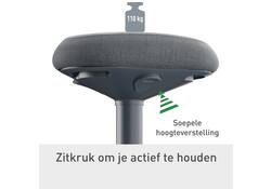 Actieve zitkruk Leitz Ergo met comfortzitting